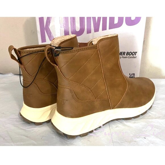 Khombu Dusk Ladies Size 6 All Weather -20 Degree Boots Brown  NEW Khombu Women\'s Dusk All-Weather Memory Foam Ankle Boot